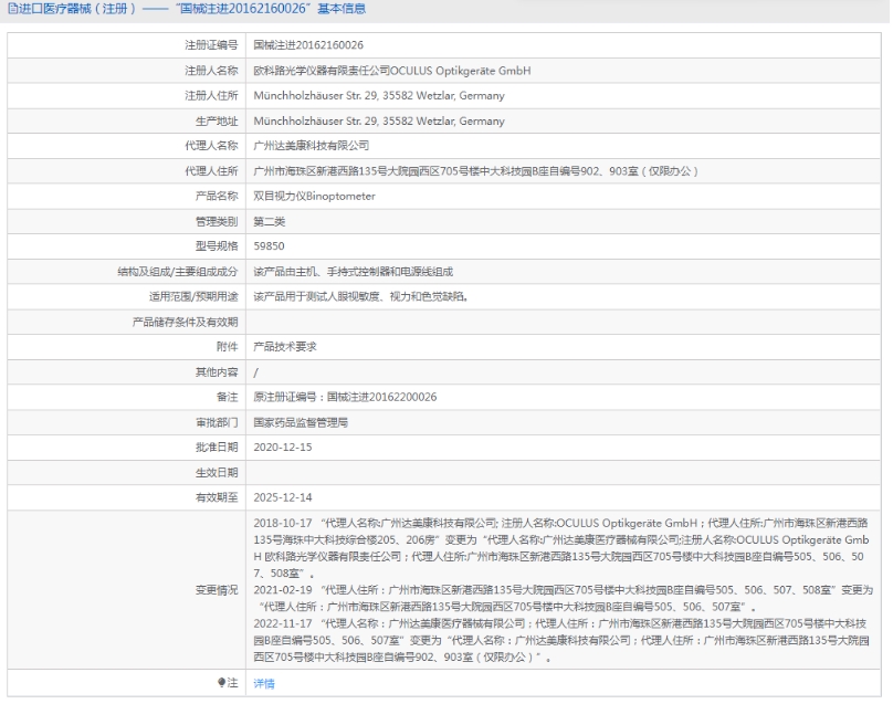 59850双目视力仪欧科路1