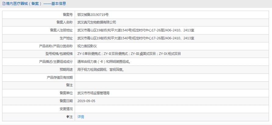 ZY-I单目便携式视力表投影仪真元1